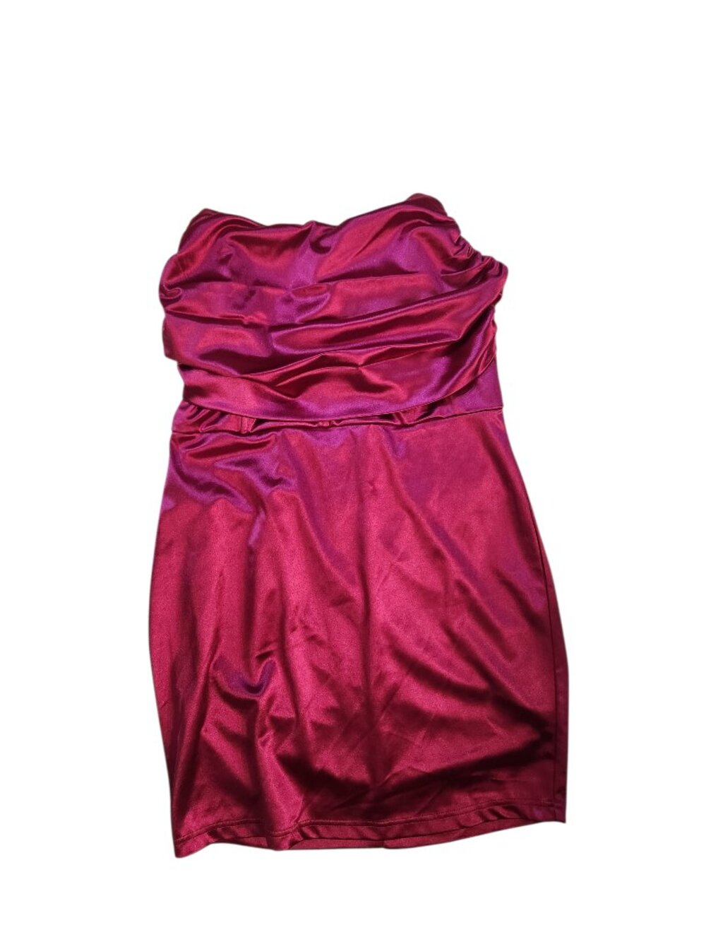 NWT Blue Blush Corset Strapless Mini Dress Hot Pink Fuchsia Size L Bodycon